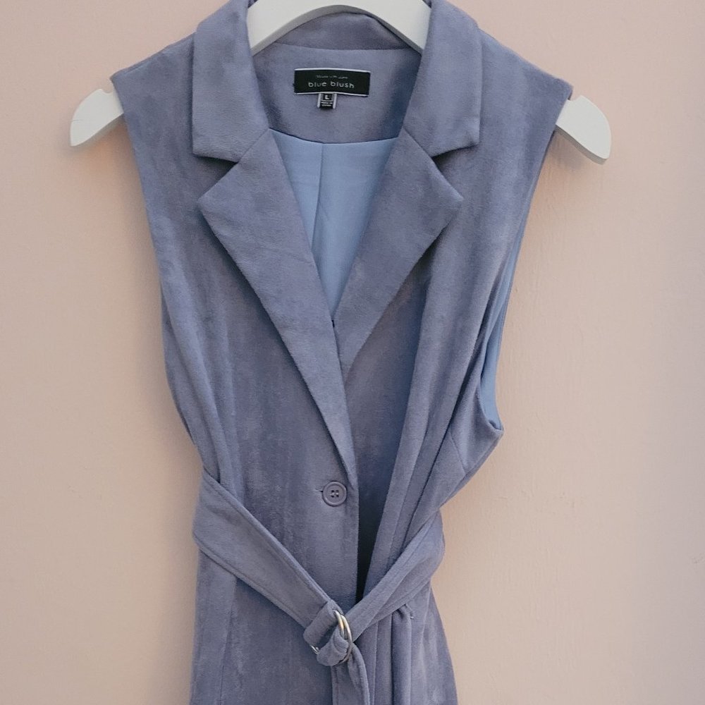 Blue velvet dress